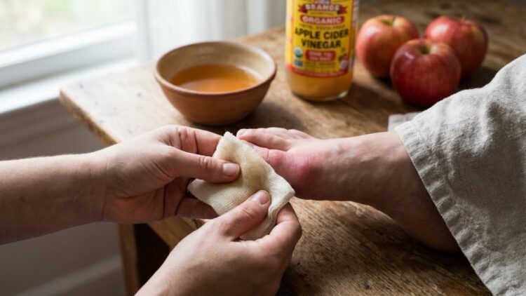 Okłady z octu jabłkowego - ocet jabłkowy na dnę moczanową